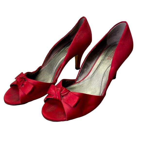 Kenneth Cole Reaction Womens 7.5 M Stiletto Rags to Riches Tall High Heel Fabric - Picture 1 of 16